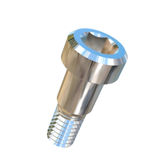 Titanium 3/8 X 1 inch Socket Head Allied Titanium Shoulder Cap Screw with 1/2 inch shoulder and 1/2 inch of 5/16-18 UNC Threads
